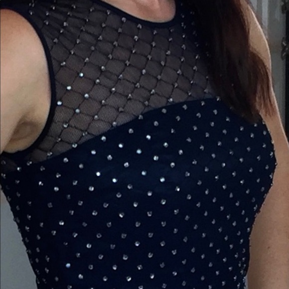 SOLD Reiss Mari crystal embellished navy dress, 4 - Picture 2 of 8